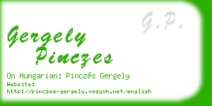 gergely pinczes business card